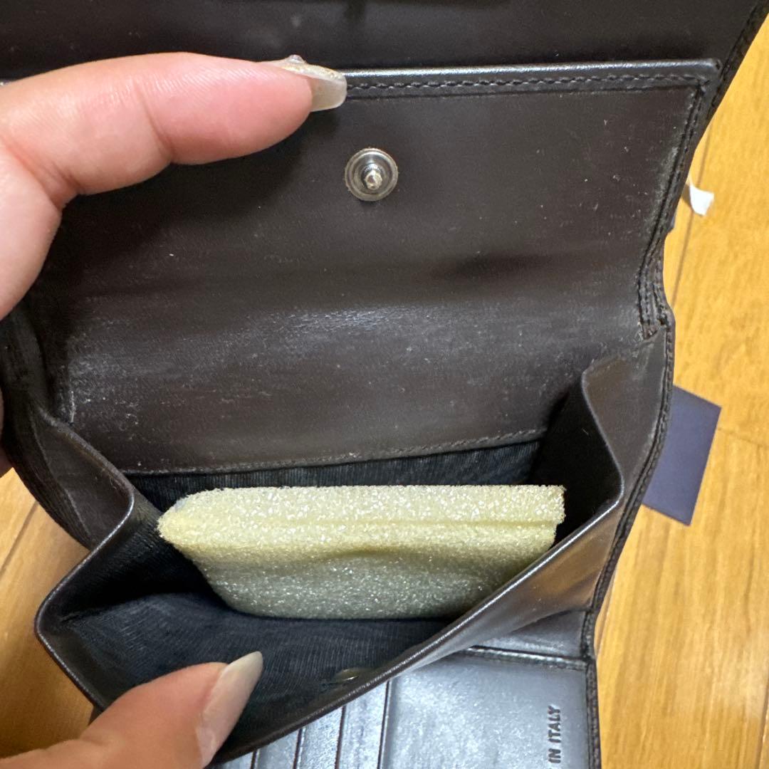 プラダ　メンズ　折り財布　二つ折り　ダークブラウン