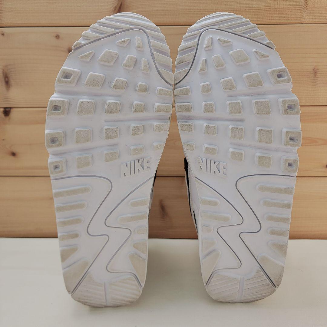 ナイキ ウィメンズ エアマックス 90 ホワイト/ブラック 25.5cm