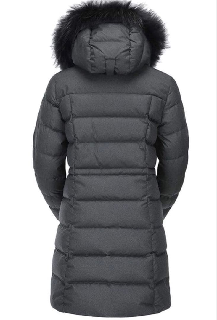 【極美品】mont-bell ファー付き ダウンコート 暖かい グレー