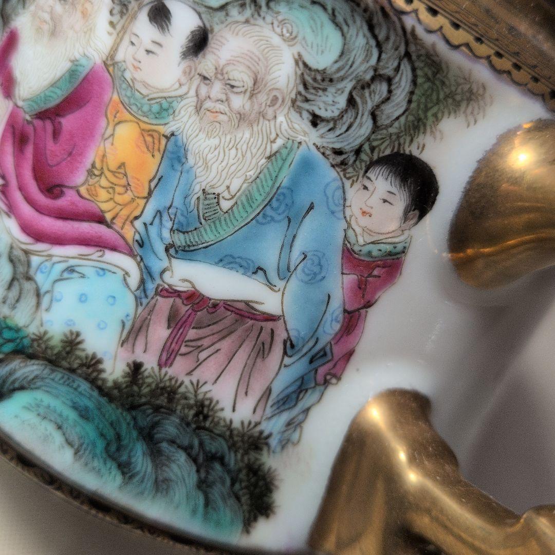 中国美術　乾隆年製　粉彩　急須　ティーポット　茶道具