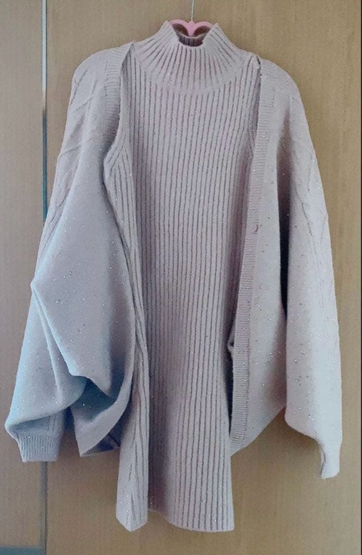 Rosé Muse Glitter knit o/p set ピンク