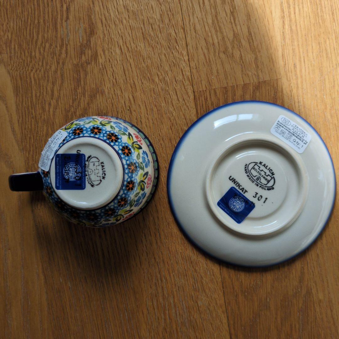 未使用　ポーリッシュポタリー　ポーランド食器　4点セット