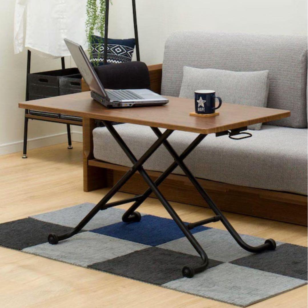 【値下げ中】ニトリ 昇降テーブル ライザ ミドルブラウン