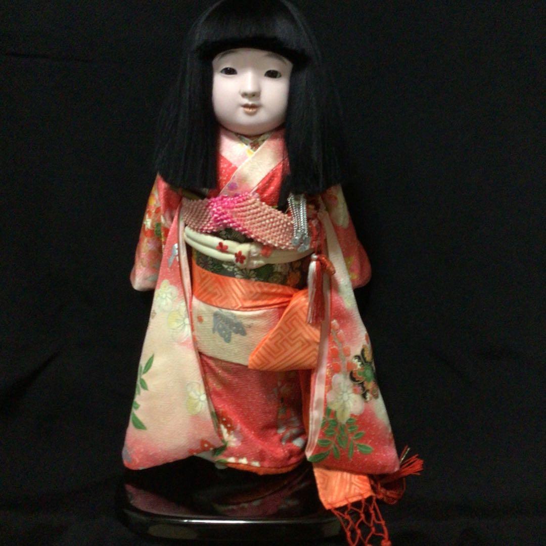 市松人形 オレンジとピンクの着物