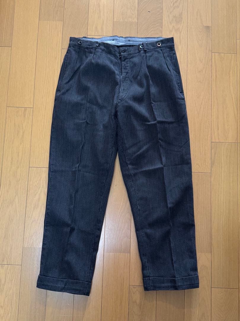 40s 50s フレンチビンテージ ストライプ スラックス