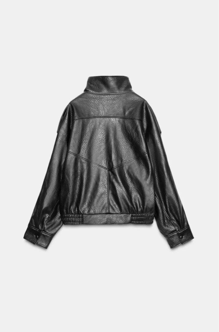 新品未使用　タグ付き　ZARA ブラック フェイクレザージャケット