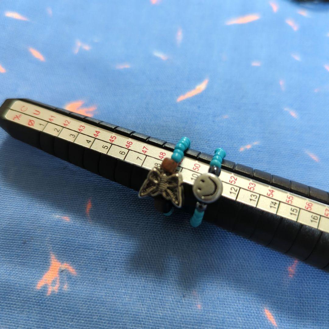 画面画面ハンドメイド にこちゃんスマイリーリング他指輪5点セット BB-50