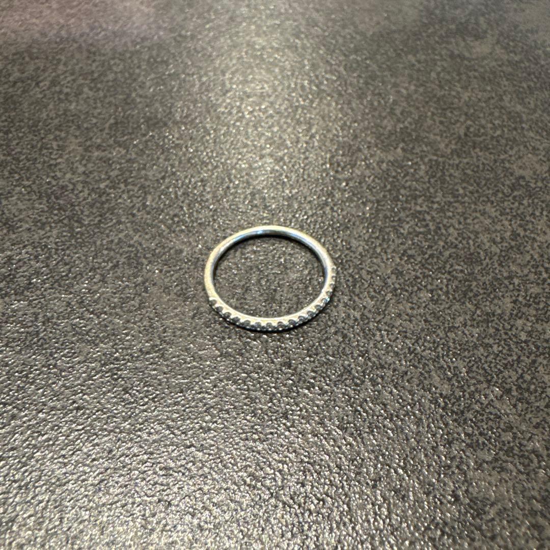 K10 ホワイトゴールド　ダイヤモンドリング　8号