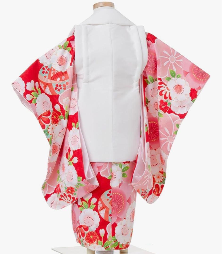極美品❣️総額37000 京都花ひめ 七五三着物 3歳　女の子　小物付き被布セット