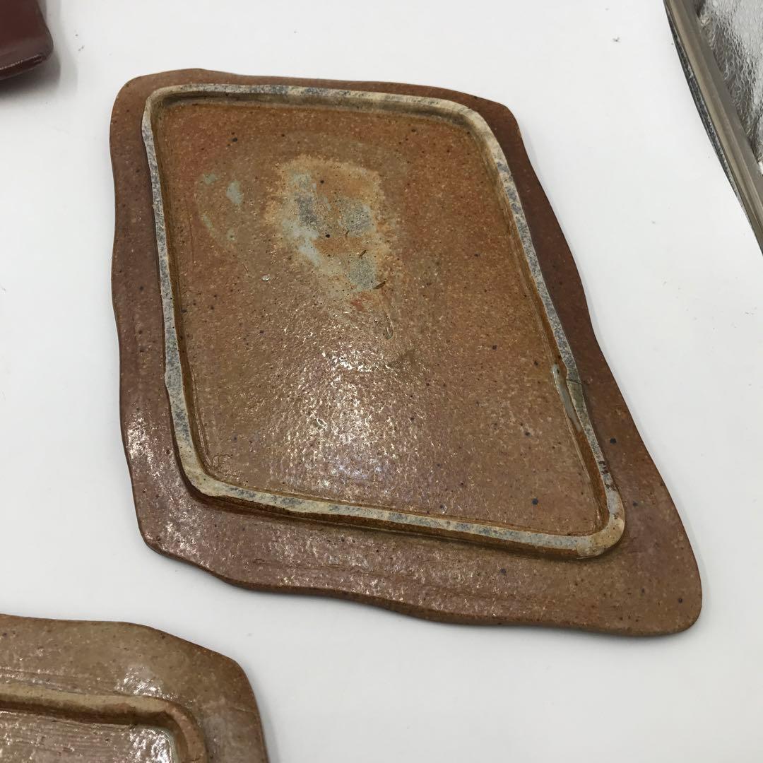 【唯一無二】【5枚セット】大炎窯　大館焼　26cm×20cm×2〜3cm菱形皿