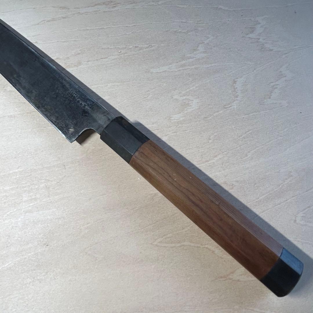 包丁 柳刃包丁 切付 職人 プロ用 波紋 正国作 使用未使用 本鍛錬 黒檀