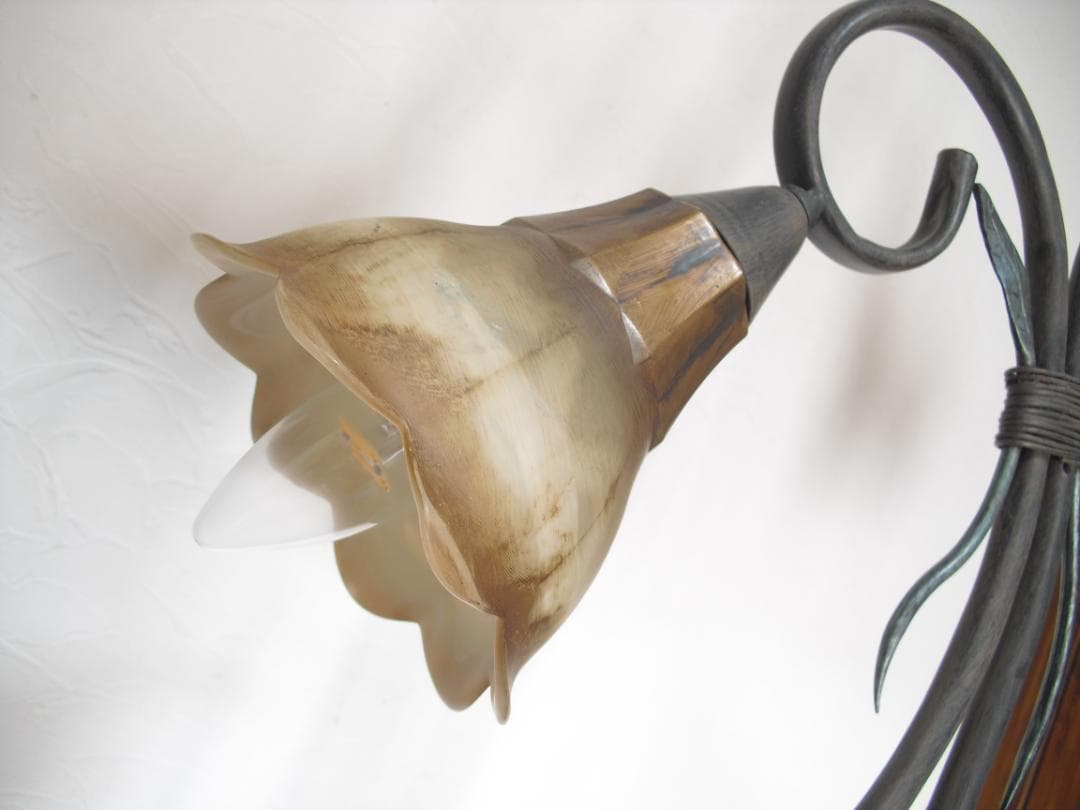 フロアスタンド 2灯式 フラワー型☆クラシカルで重厚なインテリアオブジェ/置物