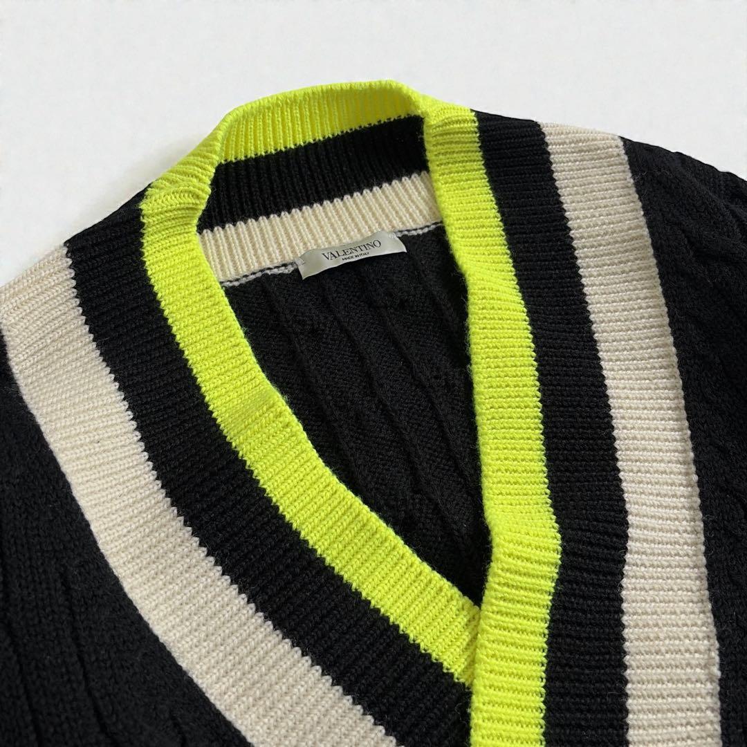 【NFC反応有】ヴァレンティノ VLTN ロゴ カーディガン ヴァージンウール