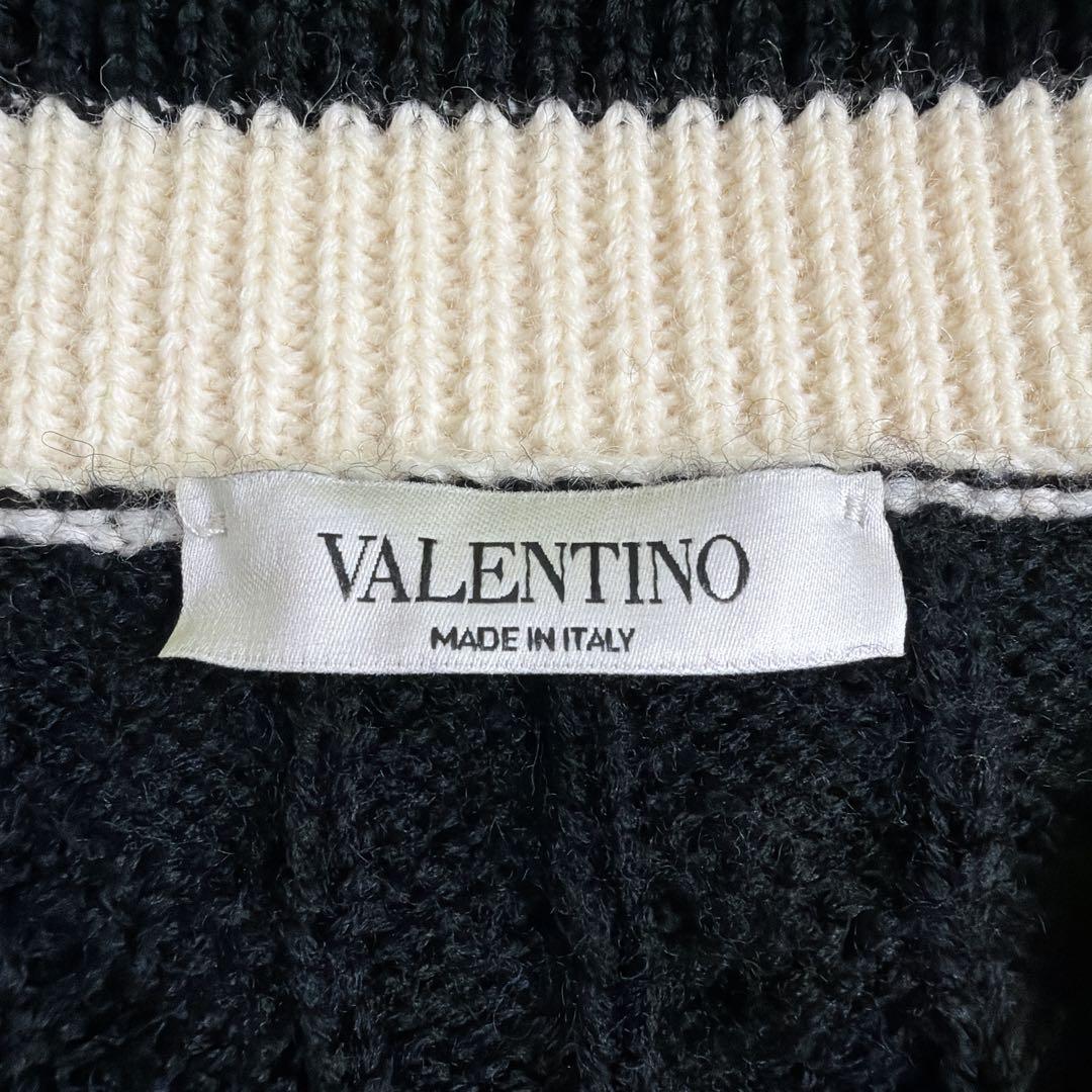 【NFC反応有】ヴァレンティノ VLTN ロゴ カーディガン ヴァージンウール