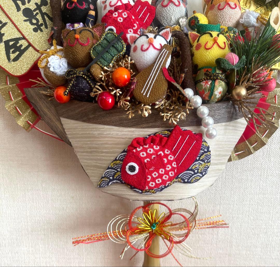 お正月　猫ちゃんの熊手