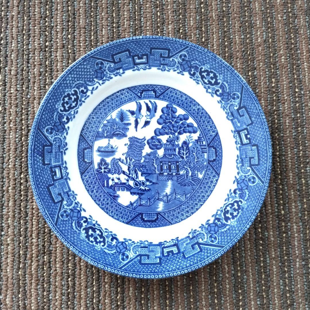 【1892〜1925年】JHW&SONS HANLEY ウィロー　デザート皿