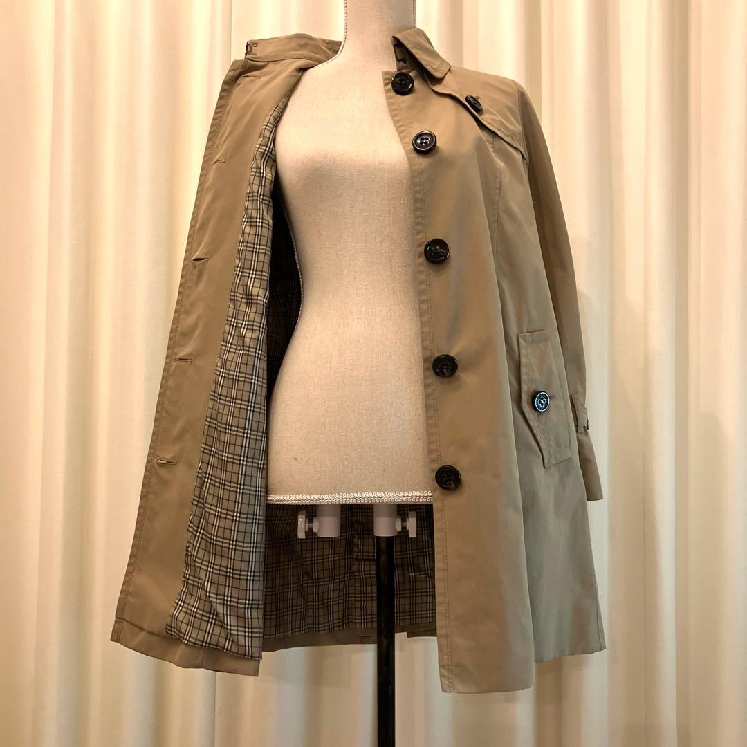 バーバリーブルーレーベル　クレストブリッジ　ステンカラーコート