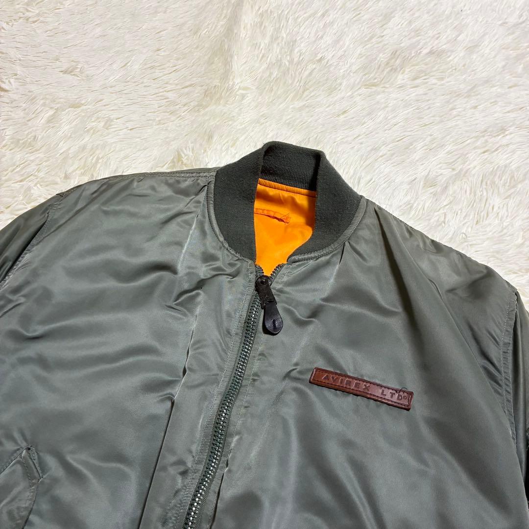 90s AVIREX XL コマーシャルロゴ アーチロゴ フライトジャケット