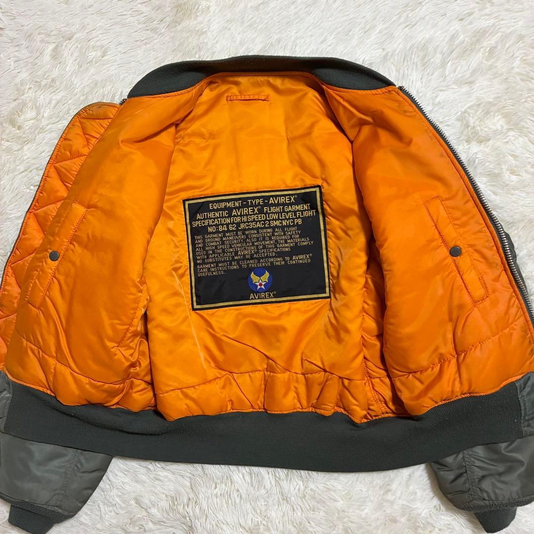 90s AVIREX XL コマーシャルロゴ アーチロゴ フライトジャケット