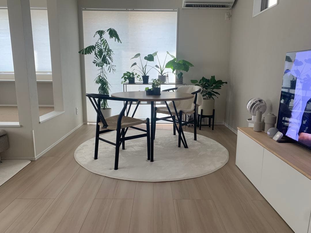 TDK　ラウンドテーブル　Yチェア2脚セット【引取限定】