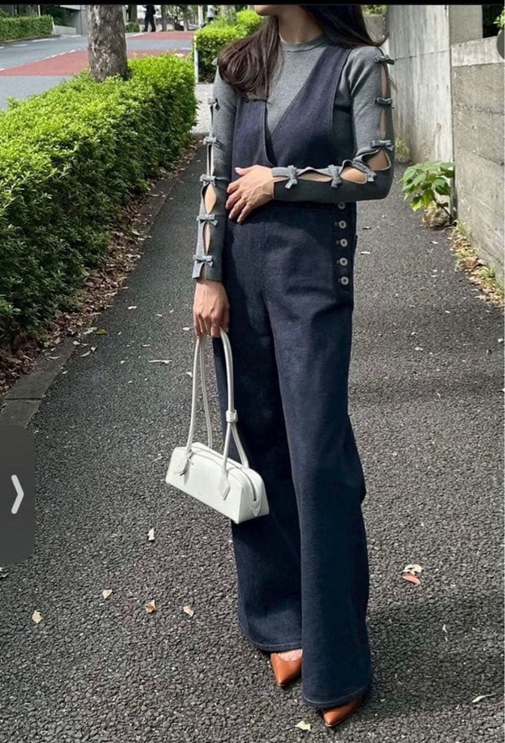 新品 cygne シーニュ　デニムサロペット　0