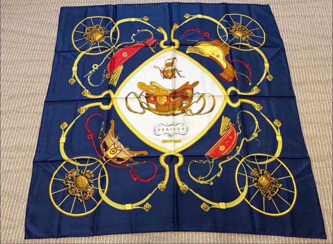 エルメスカレースカーフ☆シルク90