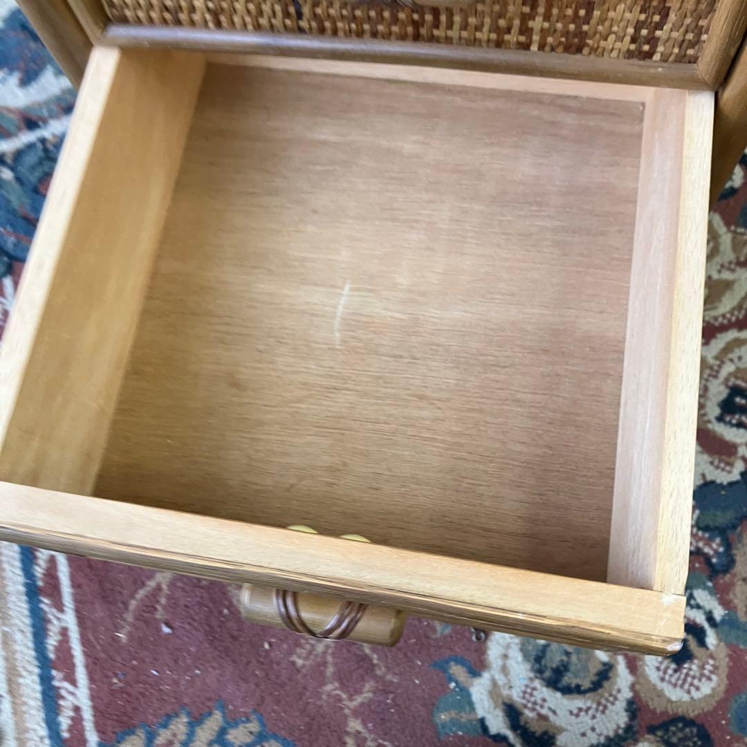 昭和レトロ ラタンチェスト 5段収納サニタリーラック 引き出しタンス 箪笥