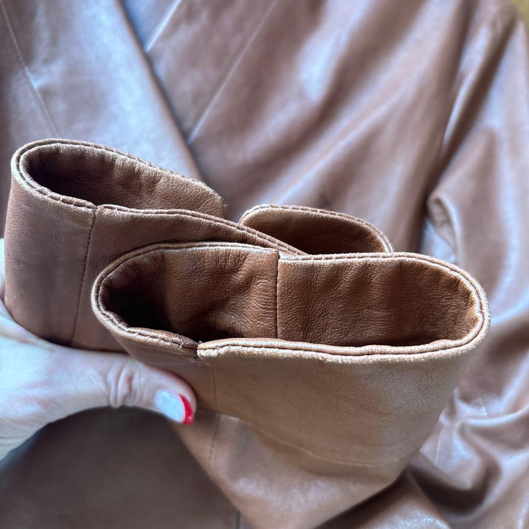 PAL'LAS PALACE パラスパレス　ラムレザージャケット　ブラウン