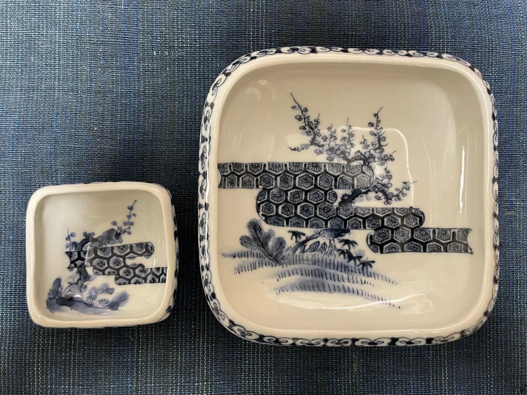 古伊万里　骨董 刺身皿と醤油皿のセット　各５客