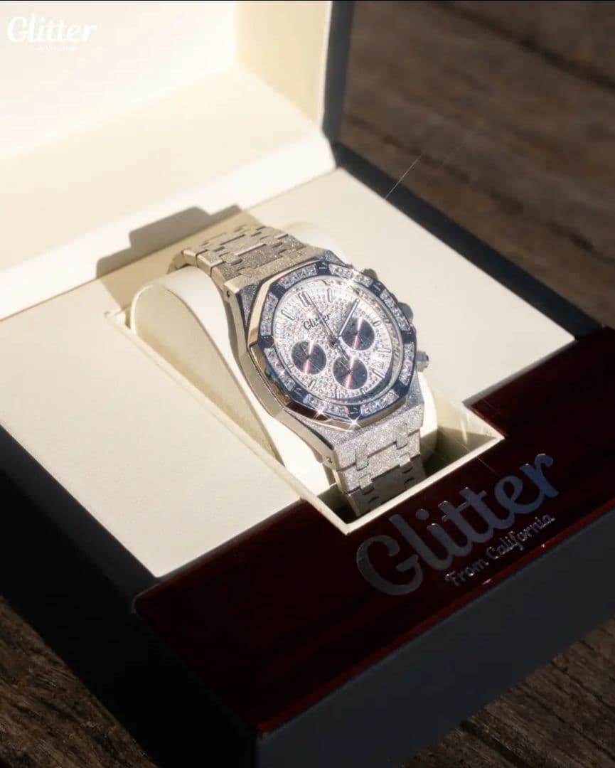 Glitterシルバー 時計