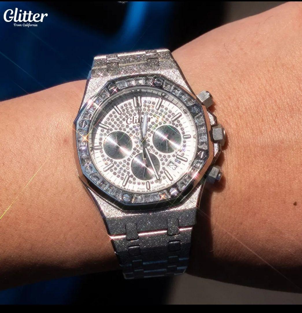 Glitterシルバー 時計