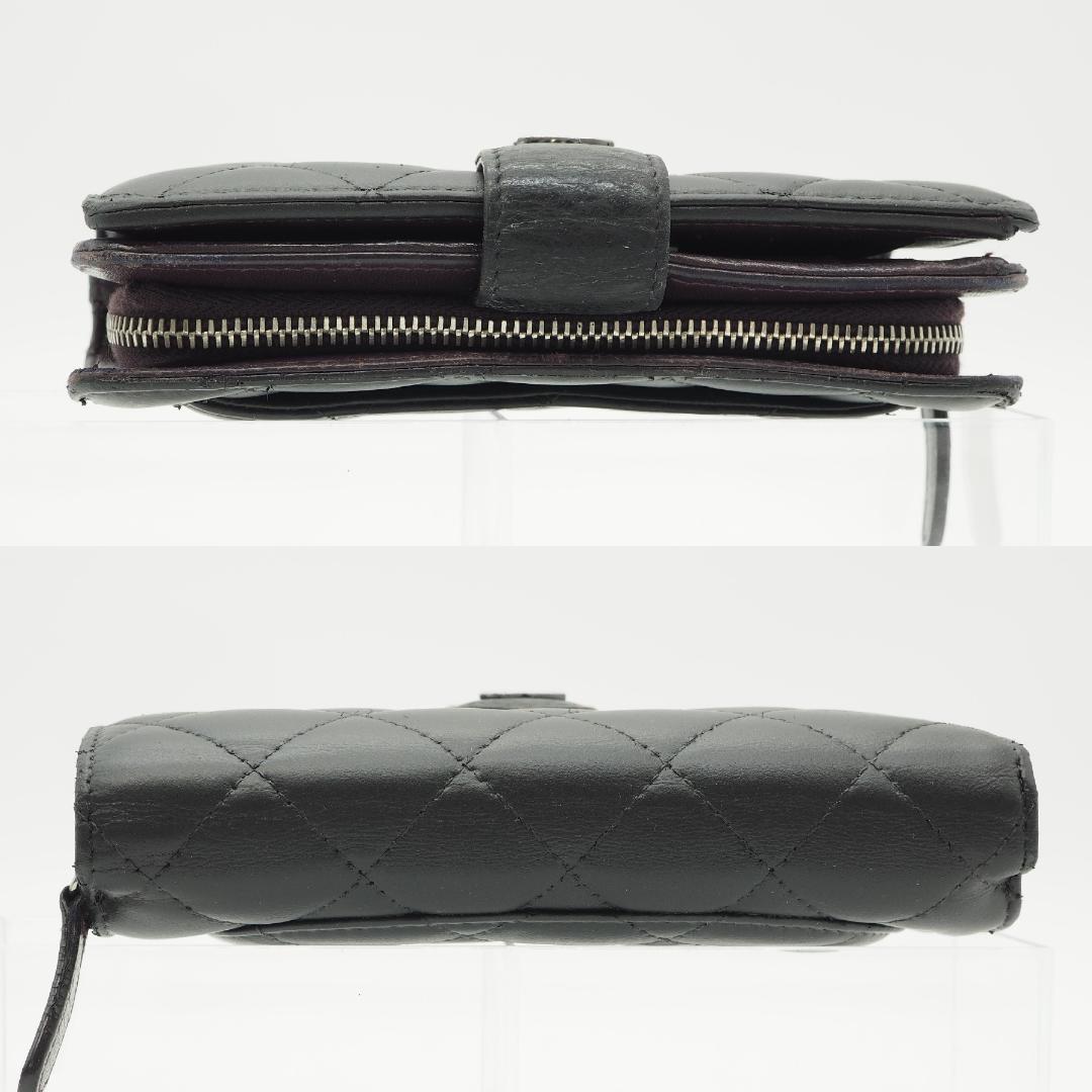 CHANEL シャネル マトラッセ 二つ折り財布 ミドル SV金具