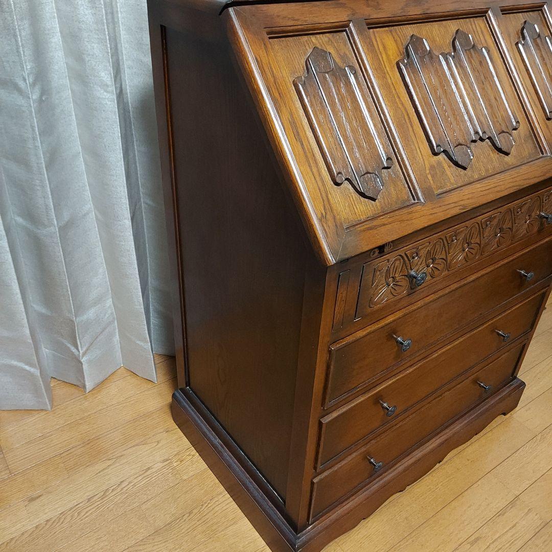 美品　ライティングビューロー　チェスト