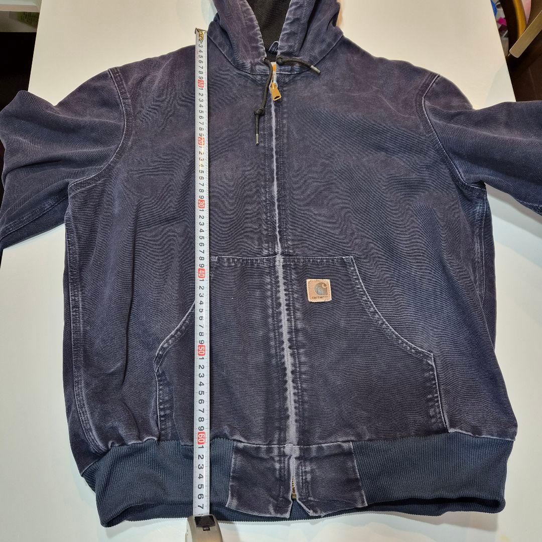 早い者勝ち Carhartt ダークブルー フード付きジャンパー Mサイズ