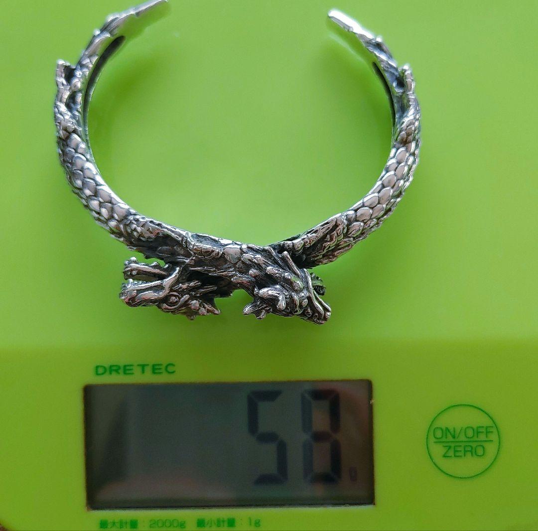 銀製品　Silver925　メンズバングル　龍　ドラゴン　新品