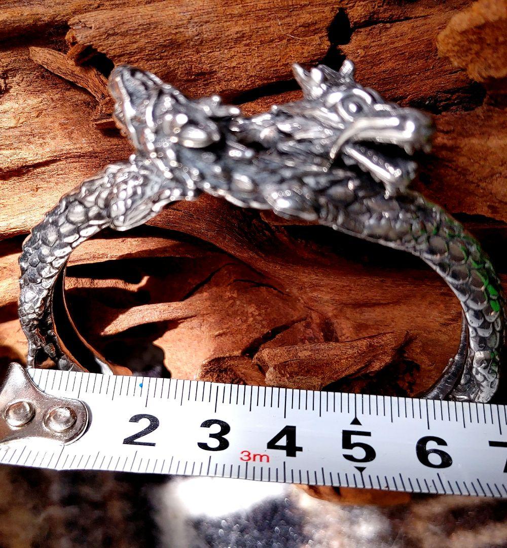 銀製品　Silver925　メンズバングル　龍　ドラゴン　新品