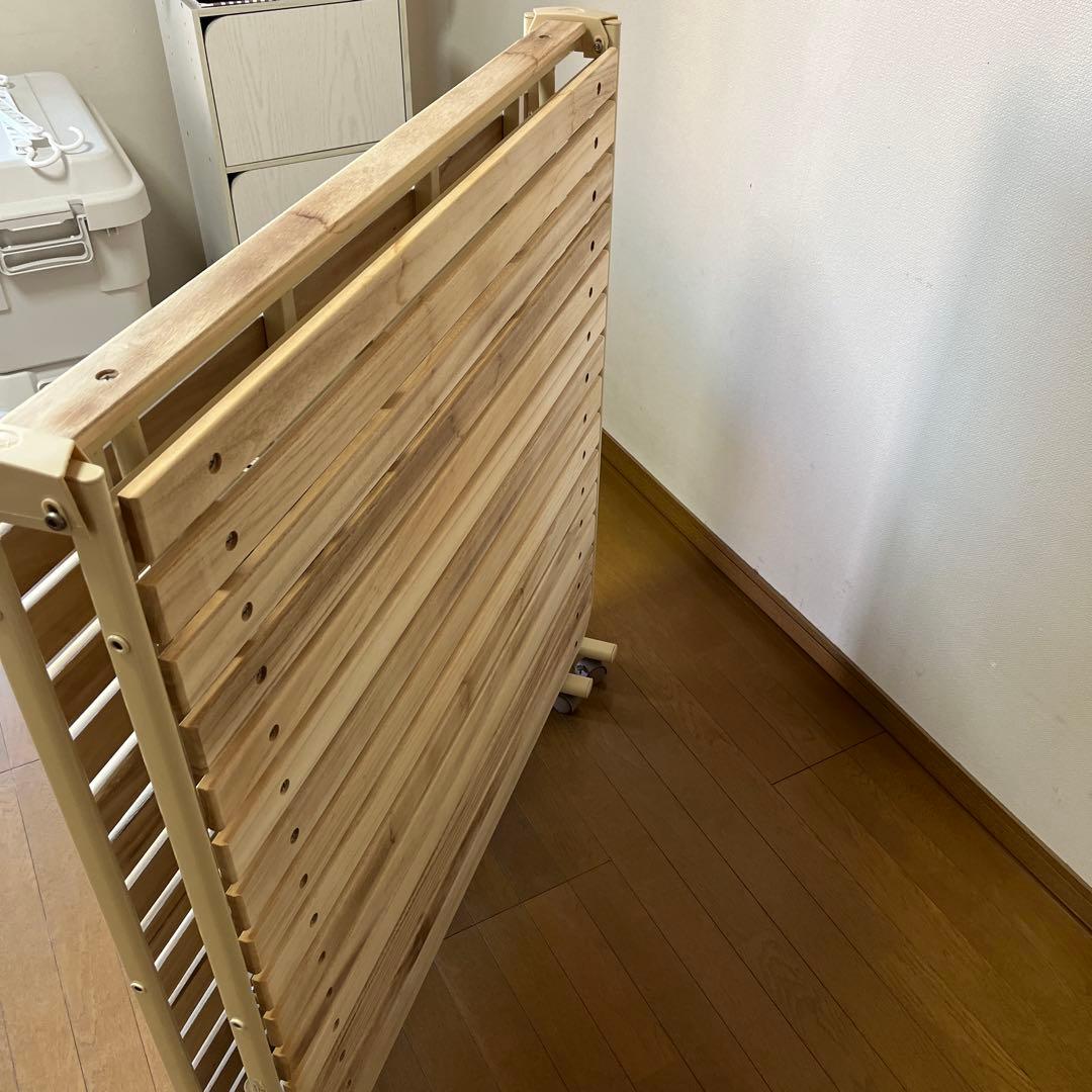 ATEX 収納式 桐 すのこベッド ホワイト