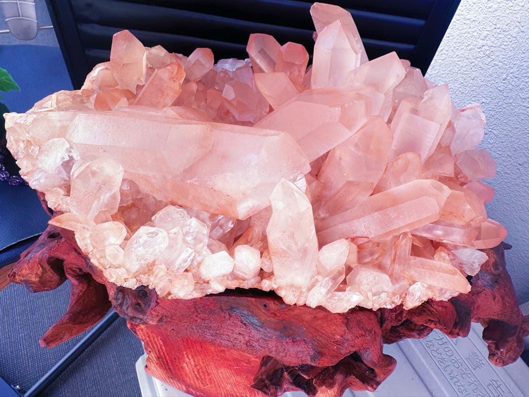 巨大❗希少❗️超綺麗♡超強いパワー ピンク ヒマラヤ水晶クラスター天然石A1436