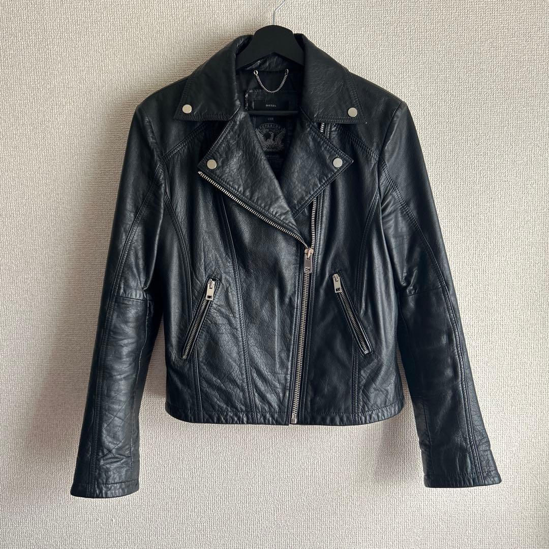 DIESEL ディーゼル ライダースジャケット レザージャケット 本革 ブラック