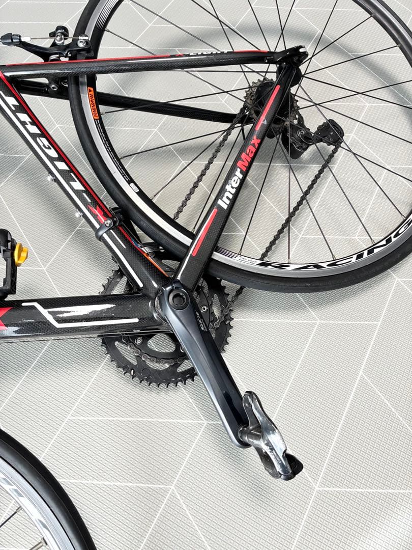 InterMax ロードバイク カーボンフレーム　黒/赤