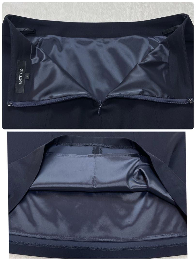 アンタイトル　セットアップ　ジャケット　パンツ　スカート　スーツ　ネイビー