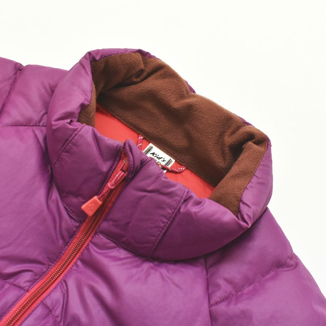 モンベル montbell ダウンジャケット 160 紫 キッズ レディース♪
