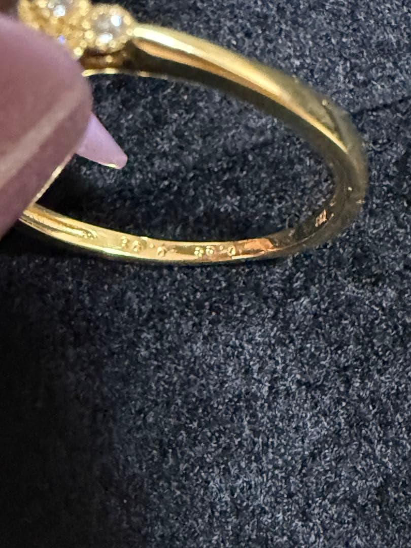 K18 べキリブルー ガーネット リング