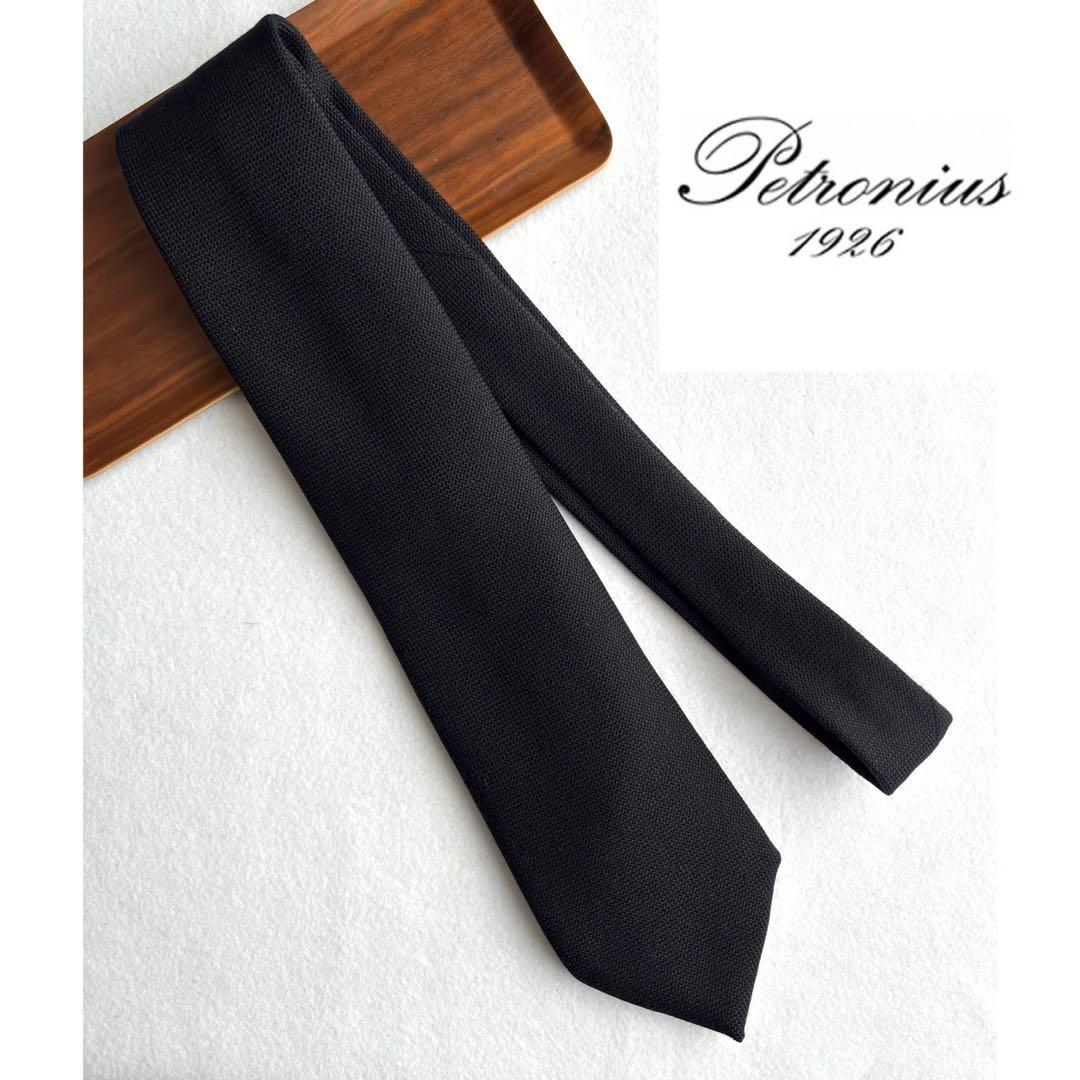 〔美品〕ペトロニウス ビームスエフ ウールタイ ネクタイ ソリッドタイ