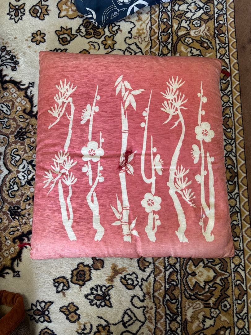 座布団 和風 竹柄　５枚