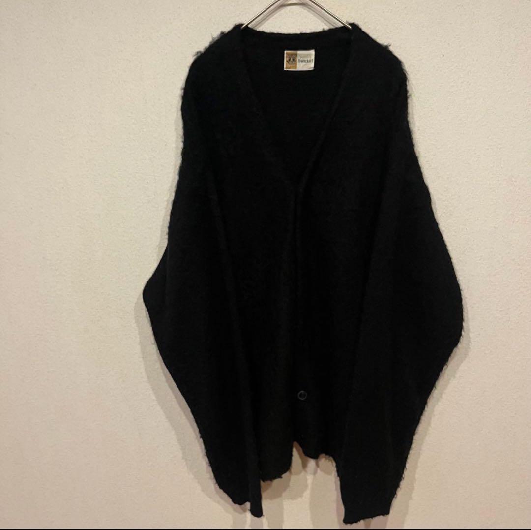 【美品】TOWNCRAFT PENNEY'S モヘア シャギー カーディガン 黒