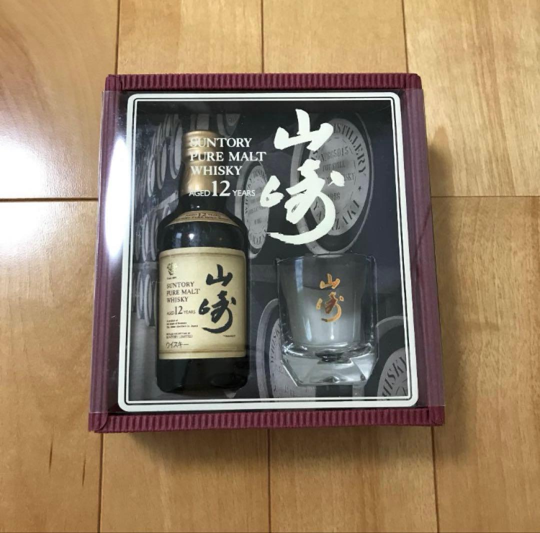 山崎ウイスキー 10年 12年 セット グラス付き