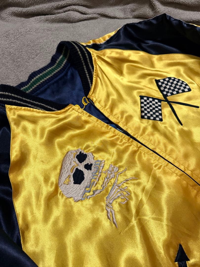 ２面用 テーラー東洋 スカル 鷲 日本限定 スカジャン vintage　サテン