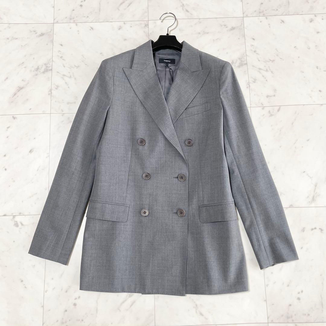 新品　Theory スーツ　セットアップ　ジャケット　パンツ　ダブル　グレー