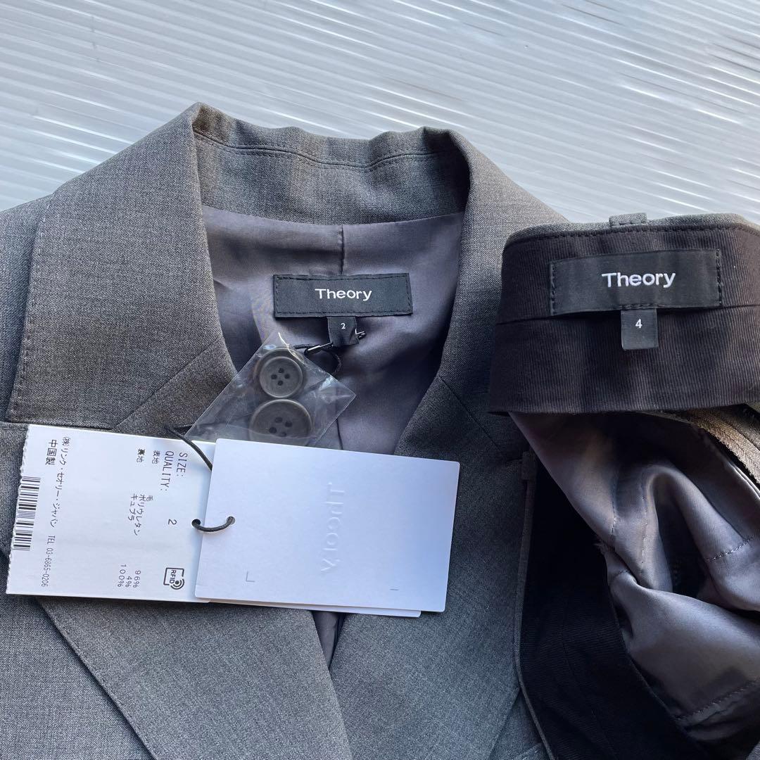 新品　Theory スーツ　セットアップ　ジャケット　パンツ　ダブル　グレー